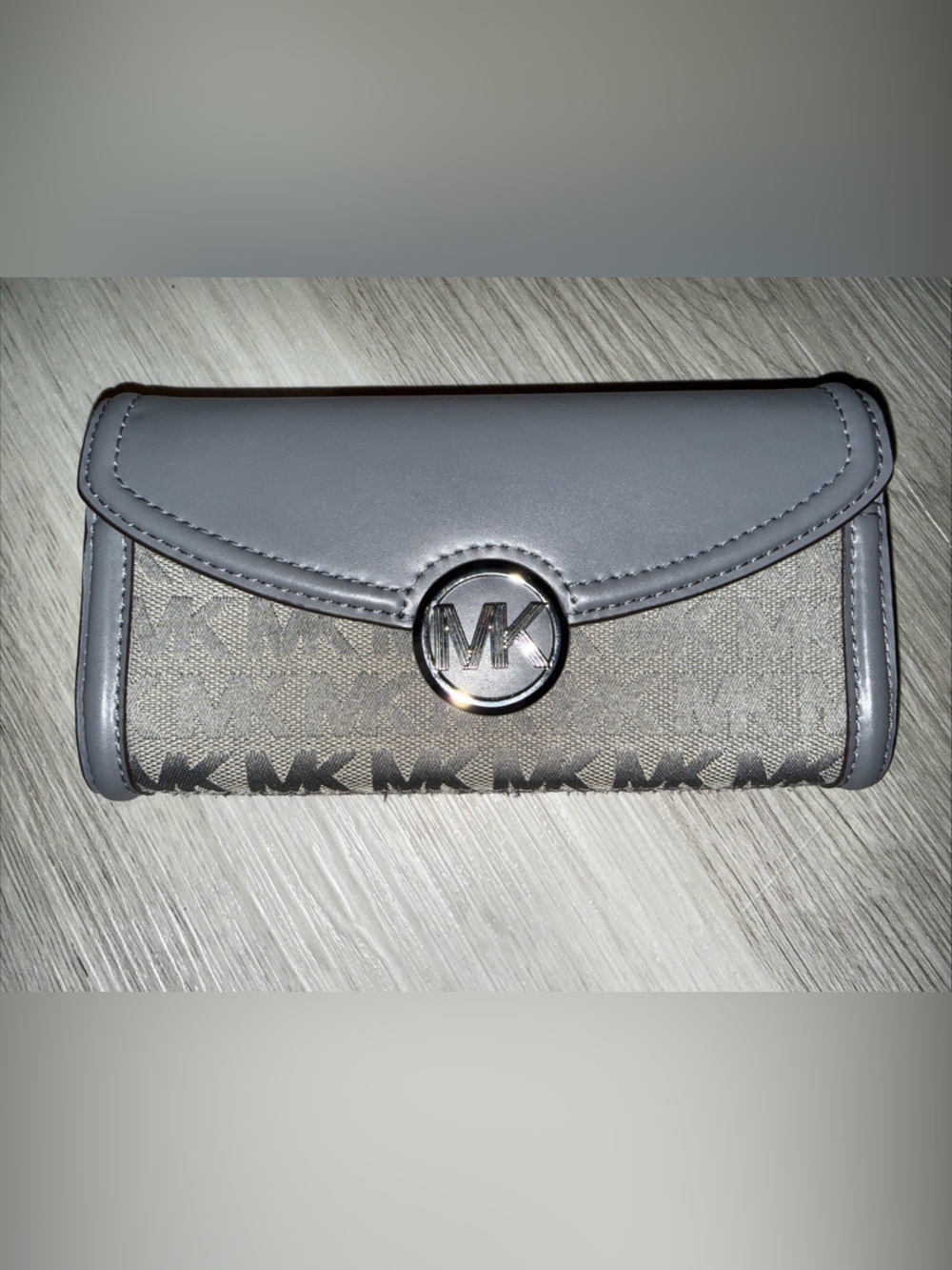 Michael Kors Gray MK Logo Continental Wallet